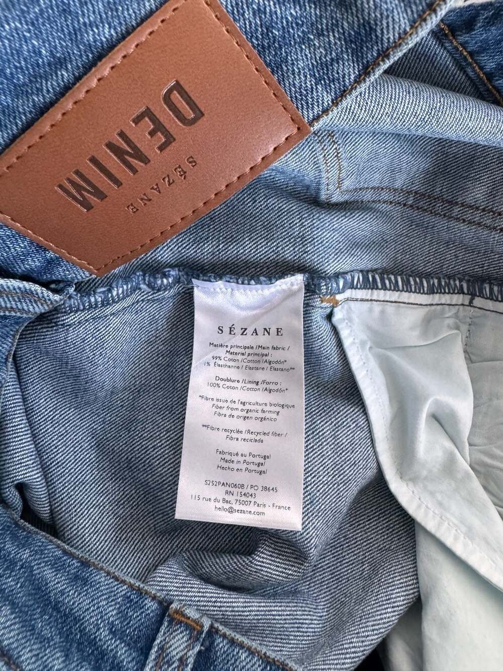 Sézane Le Flare Bleu Denim Jeans - Picture 6 of 6